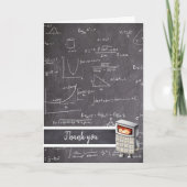 かわいい黒板の数学の方程式の子供たち サンキューカード (正面)