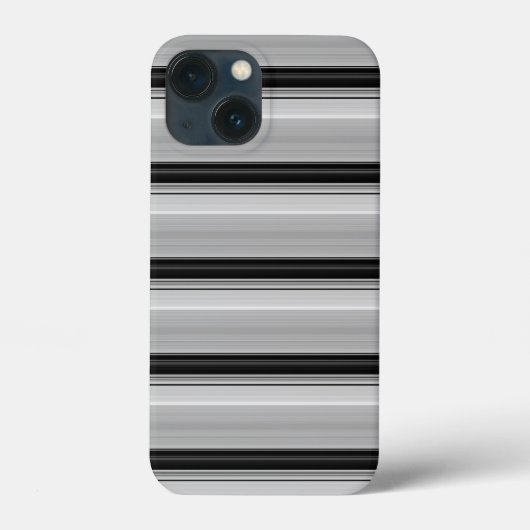 かわいい黒灰色ストライプ Case-Mate iPhoneケース (裏面)