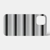 かわいい黒灰色ストライプ Case-Mate iPhoneケース (裏面 (横))