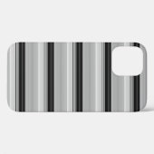 かわいい黒灰色ストライプ Case-Mate iPhoneケース (裏面 (横))