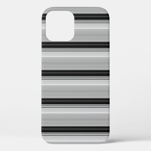 かわいい黒灰色ストライプ Case-Mate iPhoneケース (裏面)