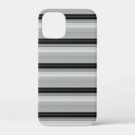 かわいい黒灰色ストライプ Case-Mate iPhoneケース (裏面)
