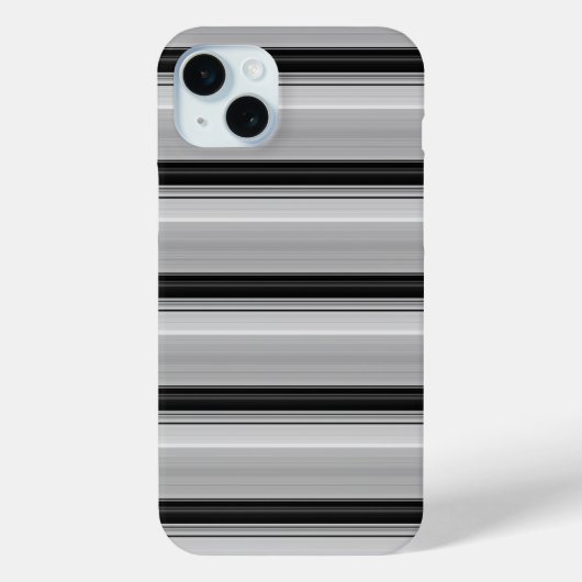 かわいい黒灰色ストライプ Case-Mate iPhoneケース (裏面)