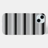 かわいい黒灰色ストライプ Case-Mate iPhoneケース (裏面 (横))