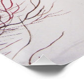 かわいい黒犬とタン犬の冬の雪のシーン ポスター (コーナー)