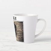 かわいい黒犬の写真と名前 カフェラテマグ (右)