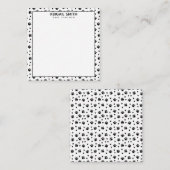 かわいい黒犬の足とハート- パーソナライズされた ノートカード (正面/裏面)