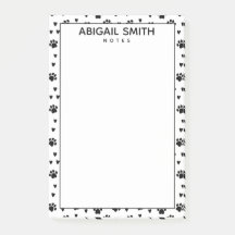 かわいい黒犬の足とハート- パーソナライズされた