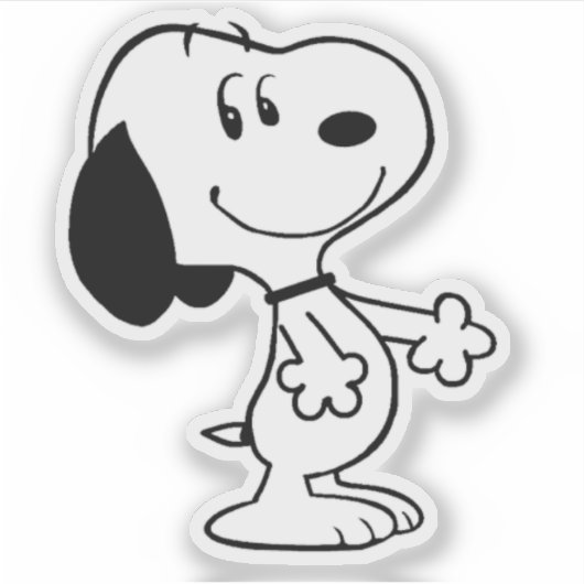 かわいい黒犬 シール (正面)