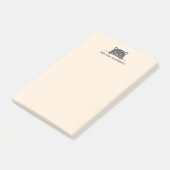 かわいい黒猫が頭上をのぞく名前をカスタムする ポストイット (アングル)