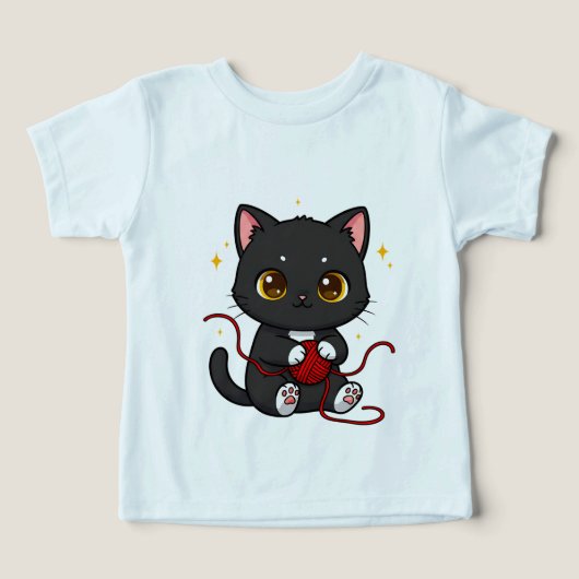 かわいい黒猫ちびキャラデザイン (デザイン正面)