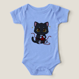 かわいい黒猫ちびキャラデザイン