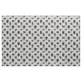 かわいい黒猫とことわざ柄 ファブリック (ファットクウォーター)