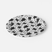 かわいい黒猫とことわざ柄 ペーパープレート (アングル)