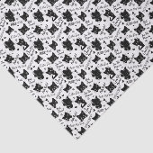 かわいい黒猫とことわざ柄 薄葉紙 (詳細)