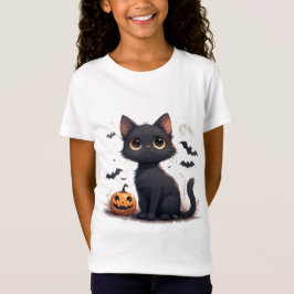 かわいい黒猫とカボチャのハロウィン🎃 Tシャツ