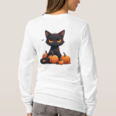 かわいい黒猫とカボチャ Tシャツ (裏面)