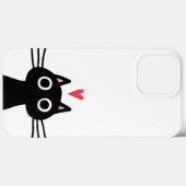 かわいい黒猫とハート Case-Mate iPhoneケース (裏面 (横))