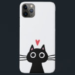 かわいい黒猫とハート iPhone 11 PRO MAXケース<br><div class="desc">このiPhone保護猫事件にスタイルカッコいいしてる！ブラ予測できなック子猫、iPhoneとSamsungのケースで利用可能。携帯高品質電話のケースタイリッシュス(猫好き)。この黒猫をモチーフにした商品は、ジェンズ・ドードル・ワ素晴らしールドでもお洒落入手できます。</div>