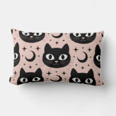 かわいい黒猫と天体のハロウィン ランバークッション (正面)