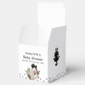 かわいい黒猫と本の赤ちゃんシャワー フェイバーボックス (オープン)