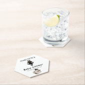 かわいい黒猫と本の赤ちゃんシャワー ペーパーコースター (インサイチュ)