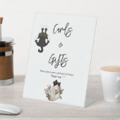 かわいい黒猫と本ベビーシャワーカード&ギフト 台座サイン (インサイチュ)