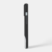かわいい黒猫と花 - オリジナルデザイン iPhone 15ケース (左側面)