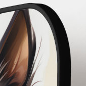 かわいい黒猫と花 ピックルボールラケット (左詳細)