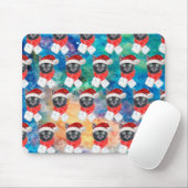 かわいい黒猫のおもしろいクリスマス マウスパッド (マウス)