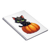 かわいい黒猫のかぼちゃのハロウィン ノートブック (右側)