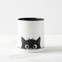 かわいい黒猫のぞき