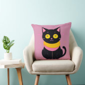 かわいい黒猫のイラスト クッション (椅子)
