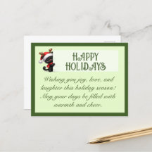 かわいい黒猫のカスタマイズ可能なあいさつ葉書