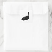 かわいい黒猫のカスタムスクエアステッカー スクエアシール (バッグ)