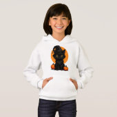 かわいい黒猫のキャラクターTシャツ | 猫好きへの面白いギフト (正面フル)