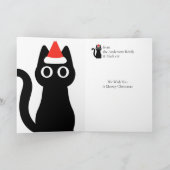 かわいい黒猫のクリスマスカード シーズンカード (内部)