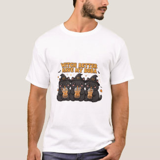 かわいい黒猫のグラフィックTシャツ - カートゥーンキャット Tシャツ