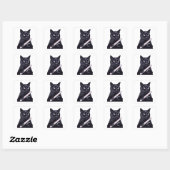 かわいい黒猫のネイルケアアート スクエアシール (シート)