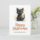 かわいい黒猫のハロウィンカード シーズンカード (スタンド正面)