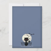 かわいい黒猫のハロウィンパーティー招待状 招待状 (裏面)