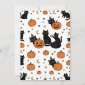 かわいい黒猫のハロウィンパーティー招待状 Spooky SZN 招待状 (裏面)