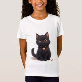 かわいい黒猫のハロウィンマジック 🎃 Tシャツ