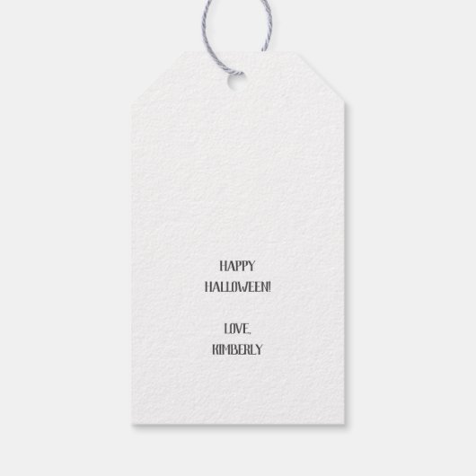 かわいい黒猫のハロウィン ギフトタグ (裏面)