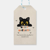 かわいい黒猫のハロウィン ギフトタグ (裏面)