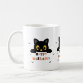 かわいい黒猫のハロウィン コーヒーマグカップ (左)