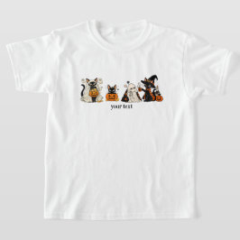 かわいい黒猫のハロウィン コーヒー おばけ カボチャ Tシャツ