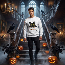 かわいい黒猫のハロウィン スウェットシャツ