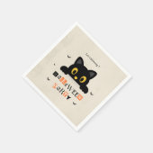 かわいい黒猫のハロウィン スタンダードカクテルナプキン (角)