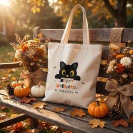 かわいい黒猫のハロウィン トートバッグ